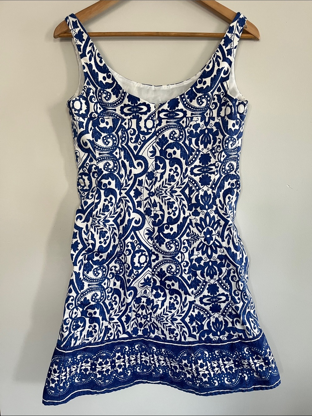Nine West Navy and White Tile-Print Mini Dress - Picture 7 of 13